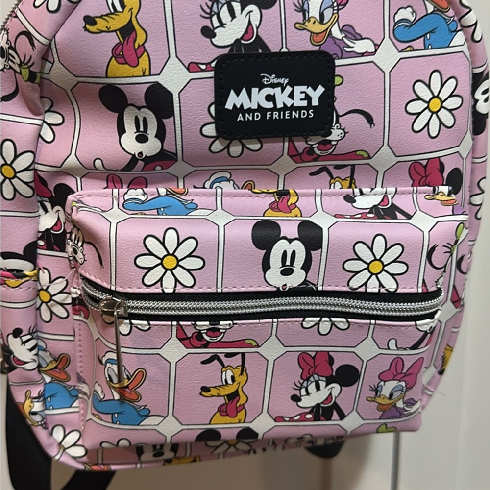 Disney Pink Mickey and Friends Daisy Print Backpack